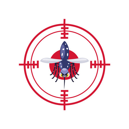 control mosquito warning in target focusのイラスト素材