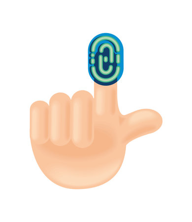 fingerprint digital passのイラスト素材