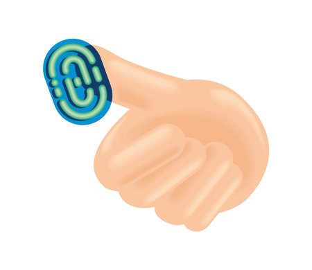 fingerprint access securityのイラスト素材