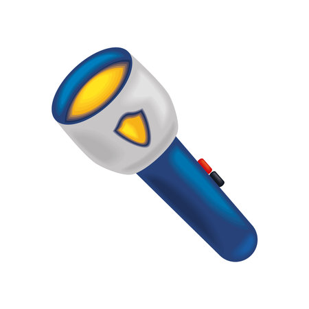 police flashlight equipmentのイラスト素材