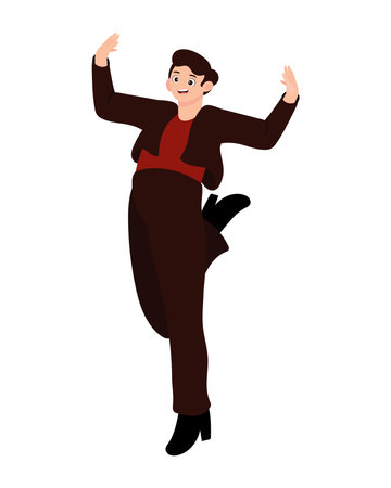 flamenco dancer man in elegant suitのイラスト素材