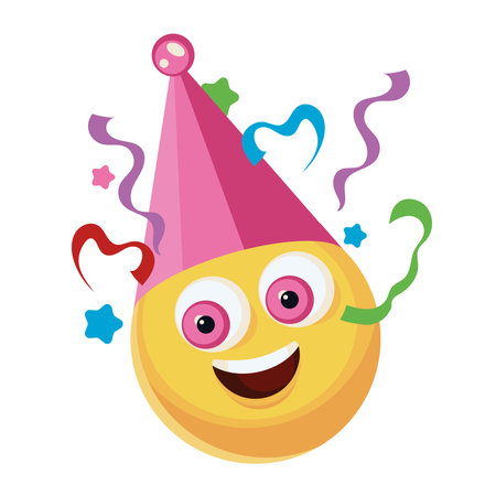 birthday emoji happy faceのイラスト素材