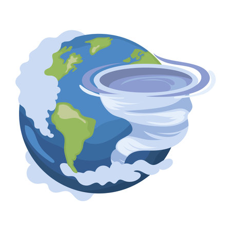 global warming extreme weather event tornadosのイラスト素材