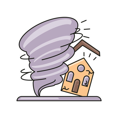 tornado climate change themeのイラスト素材