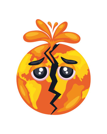 sick planet earth record temperaturesのイラスト素材
