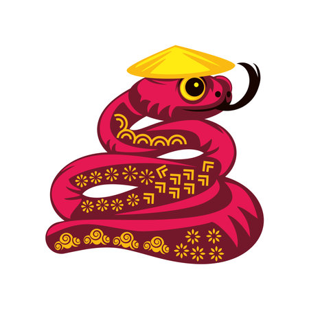 chinese new year of the snakeのイラスト素材