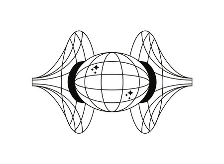 multiverse or cosmology expanding universeのイラスト素材