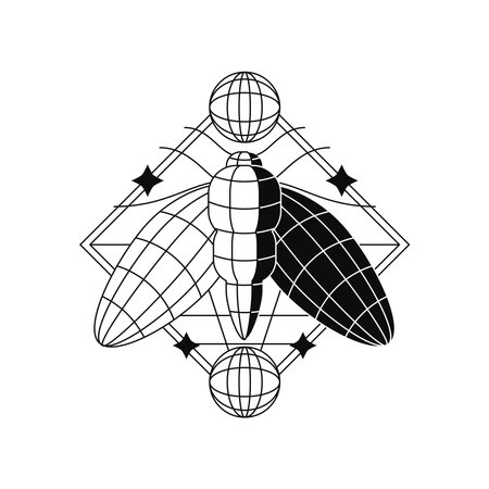 multiverse various combined planet with outer spaceのイラスト素材