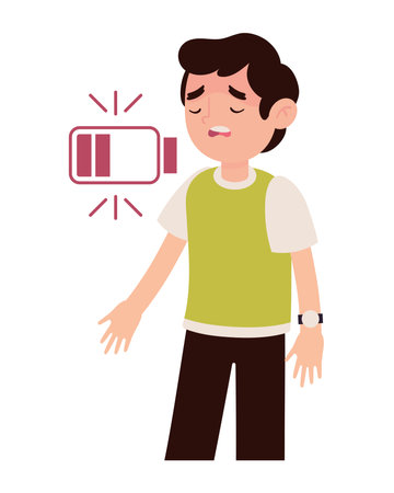 unhealthy man suffer from monkeypoxのイラスト素材