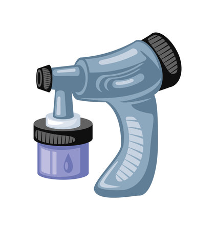 spray gun painter equipmentのイラスト素材