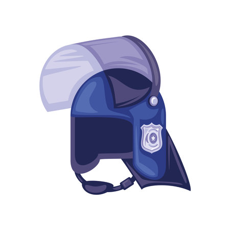 police riot helmet equipmentのイラスト素材