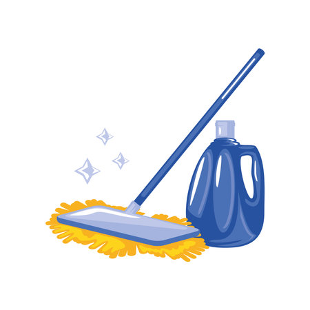 mop household and detergent toolsのイラスト素材