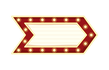 neon light bulb arrow with space for textのイラスト素材