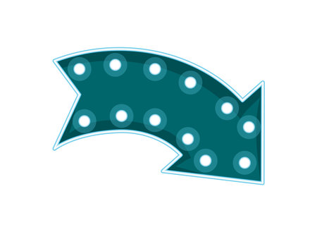 neon arrow classic lightsのイラスト素材