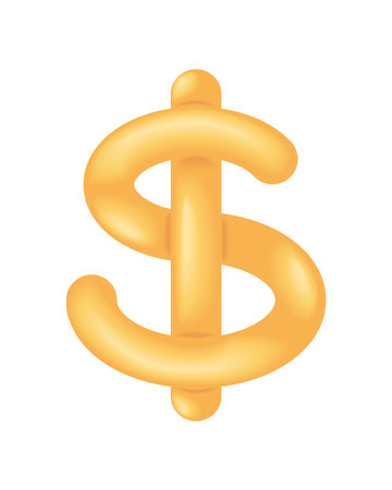 golden money dollar symbol iconのイラスト素材