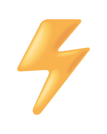thunder ray golden color iconのイラスト素材