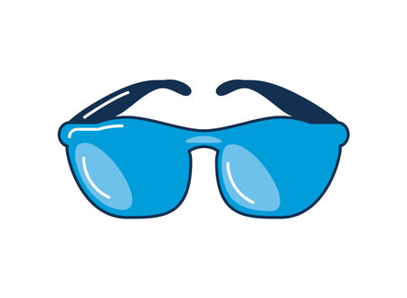 blue sunglasses summer season accessoryのイラスト素材