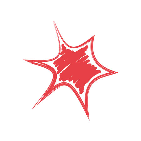comic burst shape brush strokeのイラスト素材