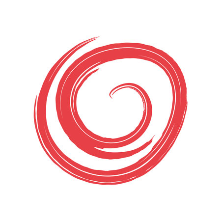 circle geometric shape in brush strokeのイラスト素材
