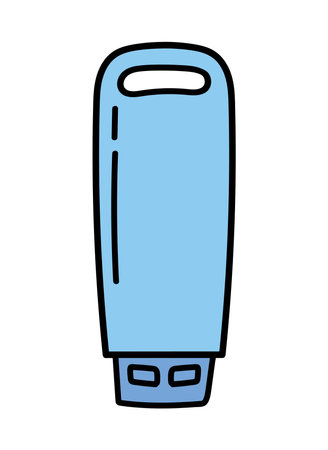flash drive education doodleのイラスト素材