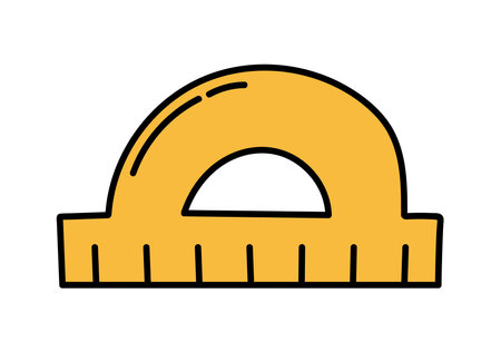 protractor education doodleのイラスト素材