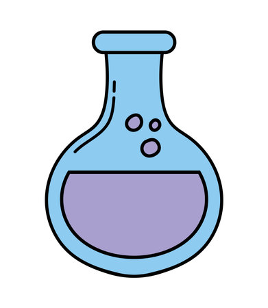 lab flask education doodleのイラスト素材