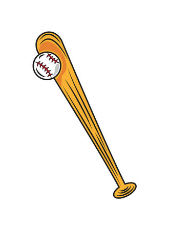 baseball bat and ballのイラスト素材