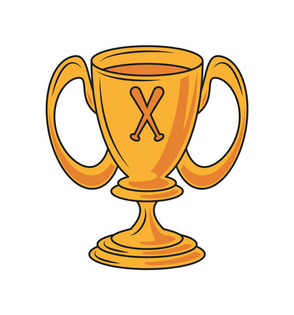 baseball trophy championshipのイラスト素材