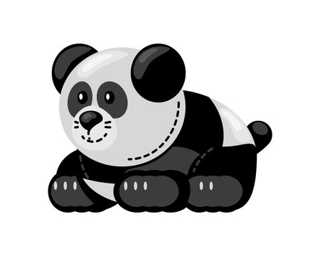 stuffed panda toyのイラスト素材