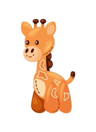 stuffed giraffe toyのイラスト素材