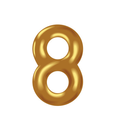 golden number eightのイラスト素材