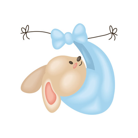 baby shower bunny cartoonのイラスト素材