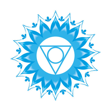 visuddha throat chakra iconのイラスト素材