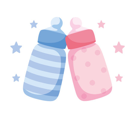 gender reveal celebrationのイラスト素材