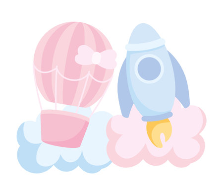 gender reveal boy and girlのイラスト素材