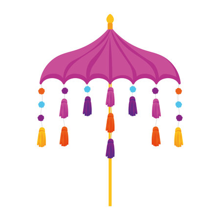 indian wedding umbrella decorationのイラスト素材