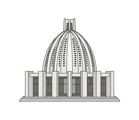 bahai temple structureのイラスト素材