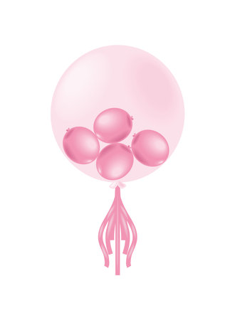realistic balloons helium decorのイラスト素材