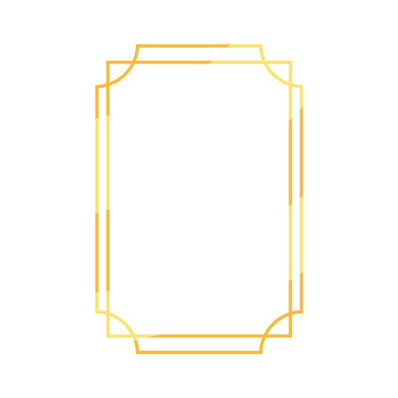 golden frame minimalistのイラスト素材