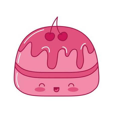birthday cake kawaii sweetのイラスト素材