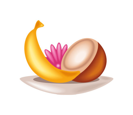 Fruit offering iconのイラスト素材