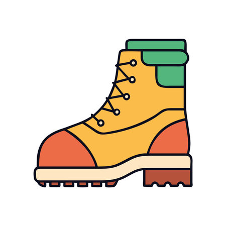 Hiking boot for outdoor adventureのイラスト素材