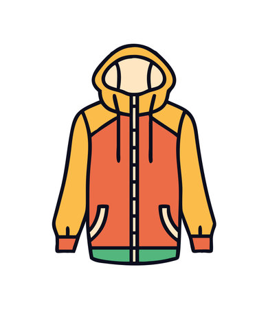 Waterproof jacket for outdoor adventureのイラスト素材