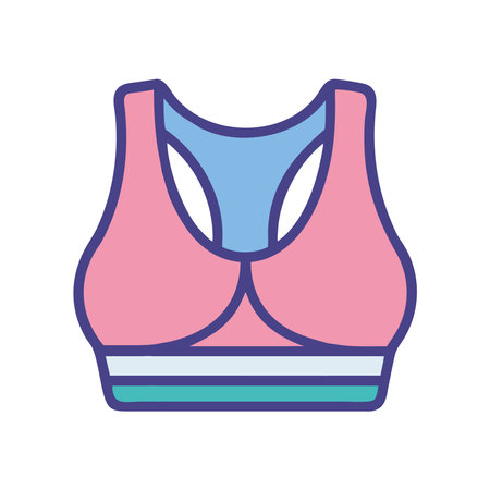 Sports bra athletic wear fitness clothing iconのイラスト素材