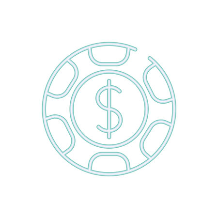 Dollar Chip Icon Illustrationのイラスト素材