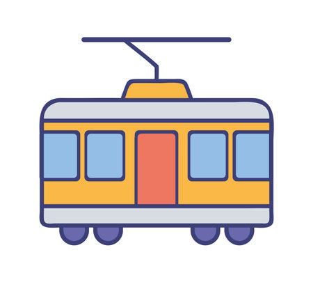 Tram Front View Iconのイラスト素材