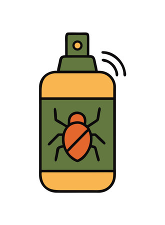 Camping insect repellent spray equipmentのイラスト素材