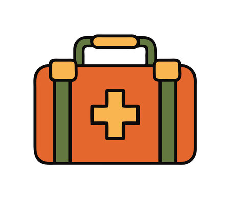 Camping first aid kit emergency suppliesのイラスト素材