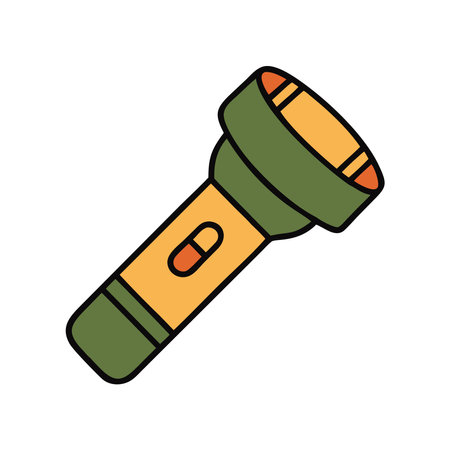 Camping flashlight outdoor lighting gearのイラスト素材
