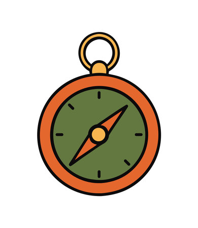 Camping compass navigation outdoor toolのイラスト素材